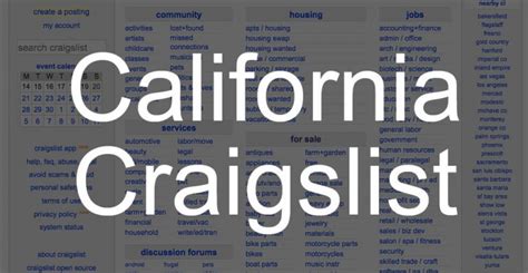 CL. . All of craigslist california